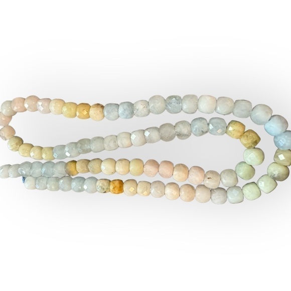 Genuine Multi-Faceted Aquamarine Gemstone Beads - Picture 5 of 5
